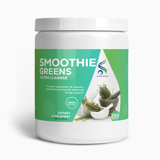 Blue Major's Ultra Cleanse Smoothie Greens, Provides "Superfoods", B-Vitamins, and Botanical Extracts for Enhanced Energy Support*